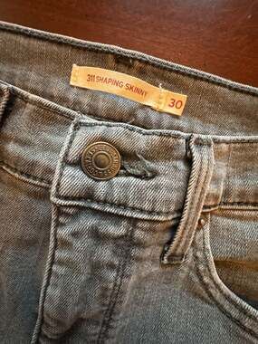 Levi's 311 Shaping Skinny Gray Denim Jeans Size 30